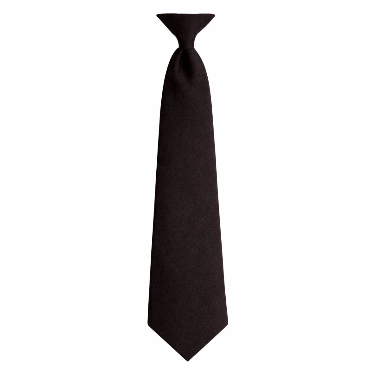 Black Clip On Tie 100% Polyester