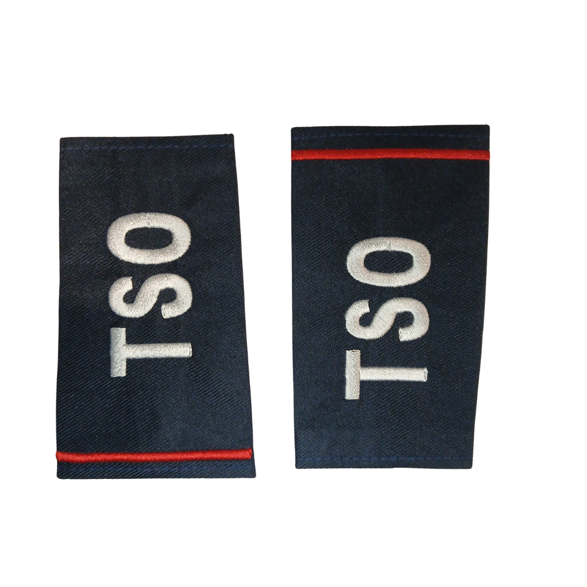 SHOULDER LOOPS, "TSO" RED/ NAVY