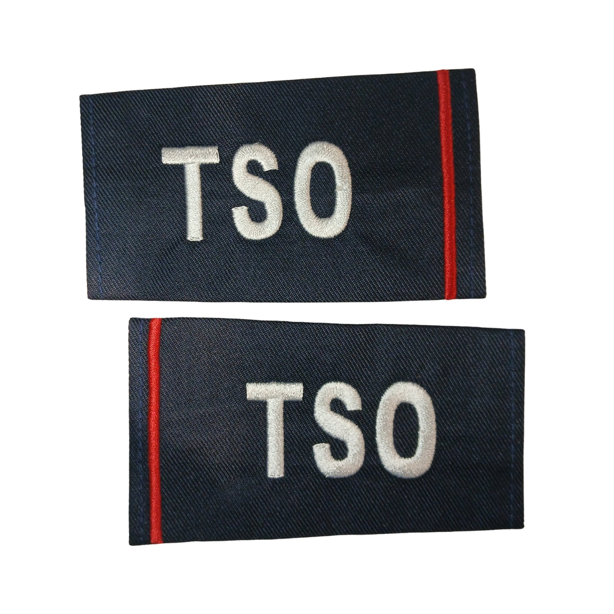 SHOULDER LOOPS, "TSO" RED/ NAVY