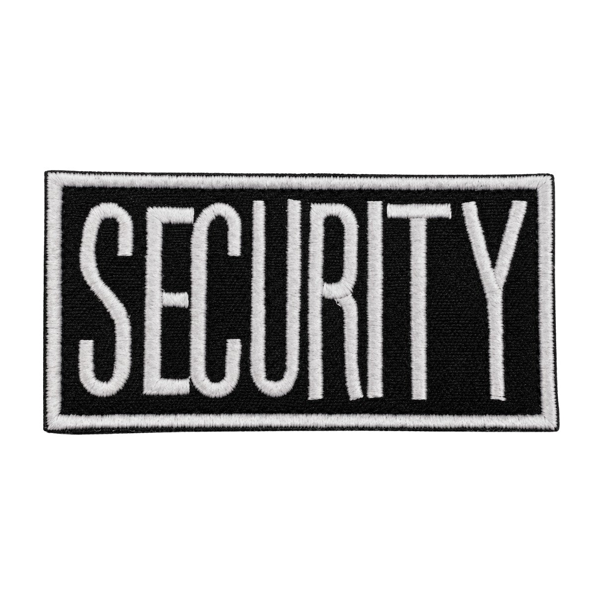 Patch, White “SECURITY” on Black – 2 X 4” w/ Velcro Hook